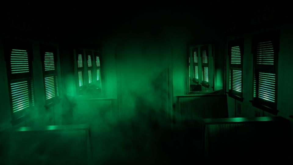 A haunted train car.